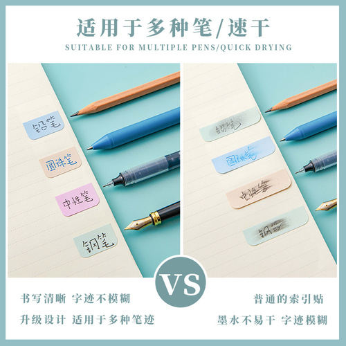 Pet loose-leaf index stickers label stickers paging classification students colorful sticky notes Korean version bookmark stickers fluorescent stickers