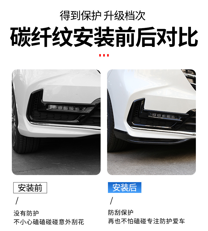 Suitable for 22-24 Odyssey Front Corner Guards Odyssey Front Bumper Anti-Scratch Strips Special Anti-Collision Strips Practical Decoration
