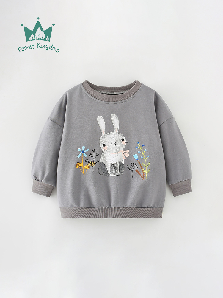 Suéter de las nuevas muchachas ropa de otoño para niños camisa de manga larga para niños suéter de las niñas de dibujos animados europeos y americanos