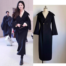2116db秋冬新款韩版修身显瘦气质女装羊毛羊绒双面呢中长款大衣加