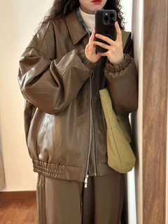 美美式潮拉德PU上衣机车春秋夹克新款皮衣外套女2026高街宽松复古