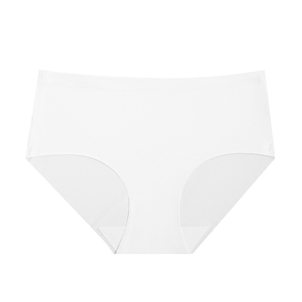 New Amazon mid-high waist women's ice silk underwear full hip cotton crotch comfortable seamless hip lifting briefs for women