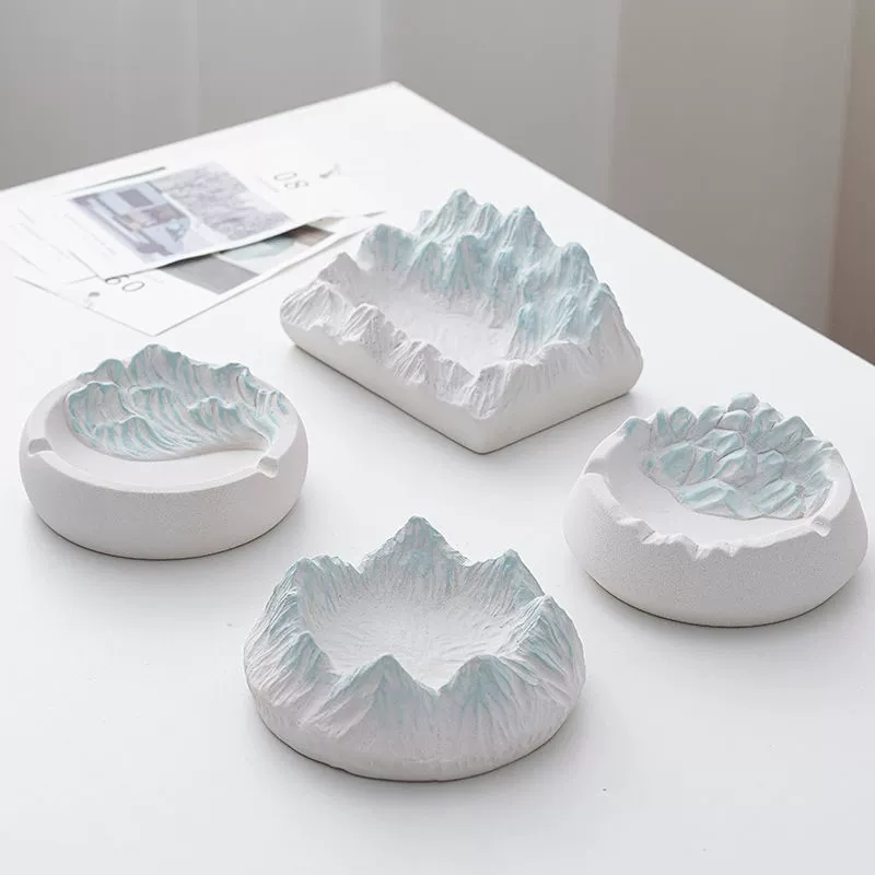 Легкая роскошная пепельница в японском стиле с горой Фудзи, простая домашняя гостиная, офис, креативное модное украшение для дома, ледяной горы