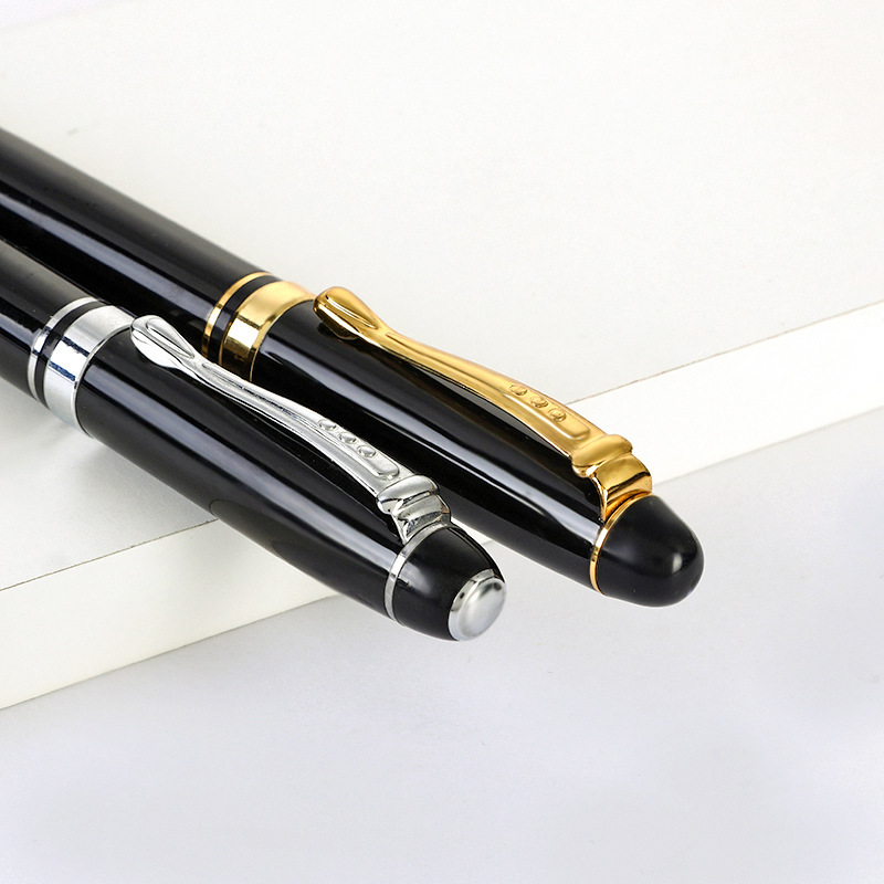 Negocio de alta gama firma pluma Metal Bolígrafo estudiante oficina gel pluma regalo firma pluma negro publicidad pluma