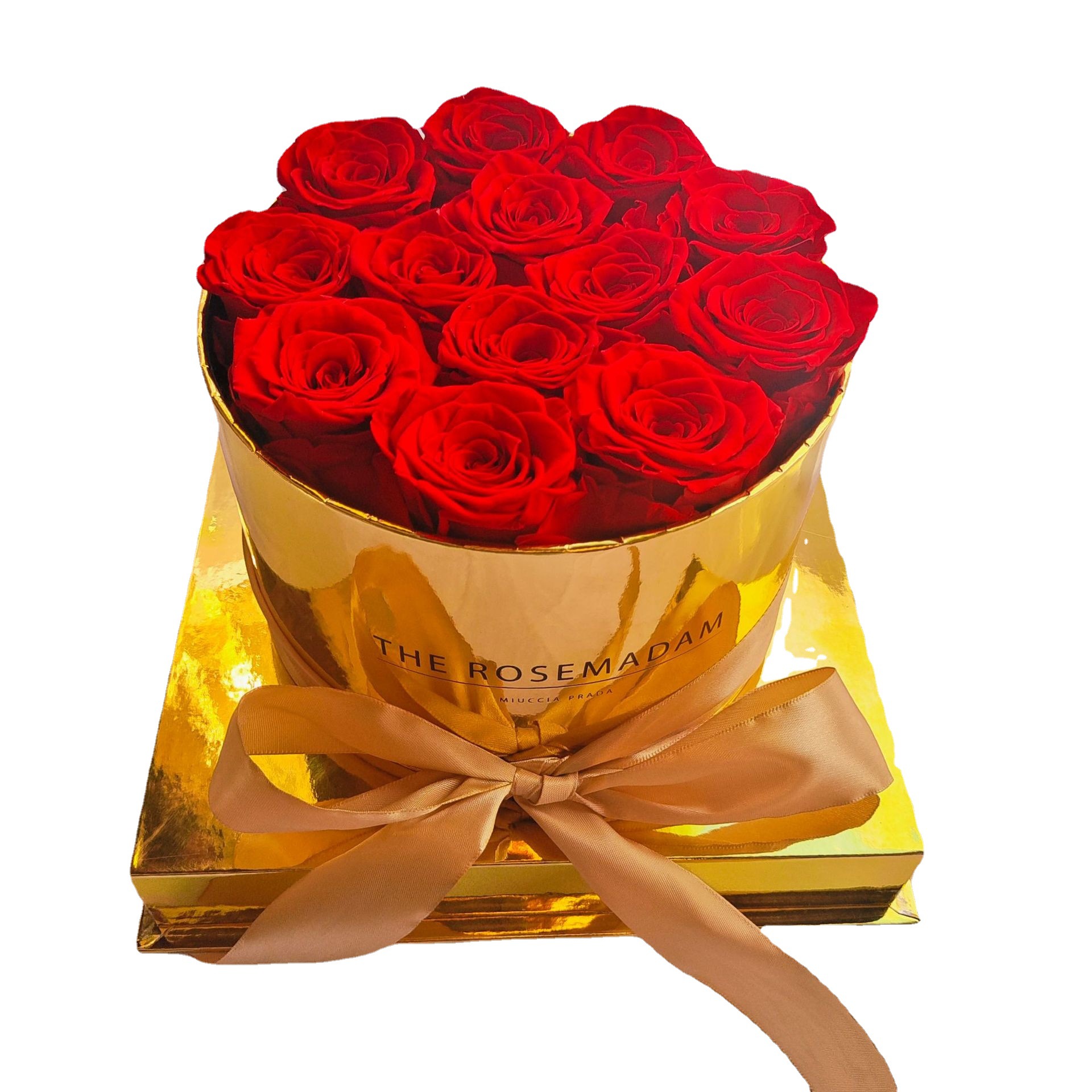 Espejo de plata ronda monopolio abrazo cubo flor eterna Oro Plata abrazo cubo flor eterna al por mayor