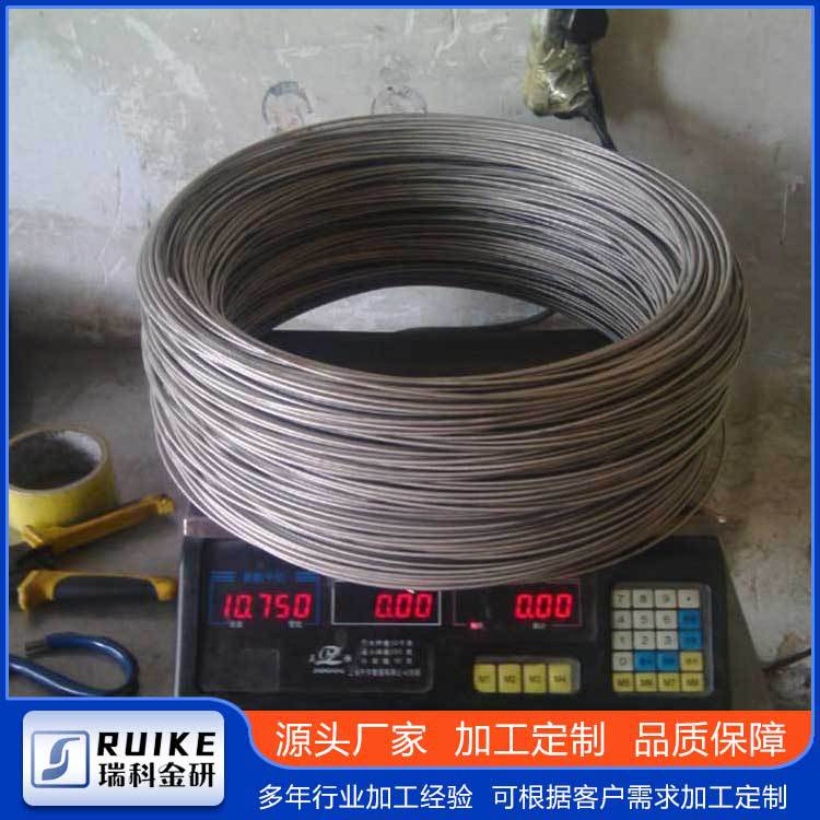 瑞科金研TA1/TA2钛合金丝加工供应可切割零切钛盘丝高硬度钛丝