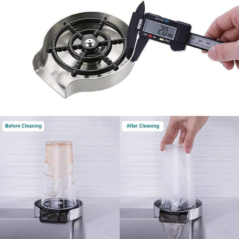 Fabricante suministro lavavajillas lavavajillas de alta presión almohadilla giratoria automática alta 304 acero inoxidable 9 agujeros lavavajillas de bar