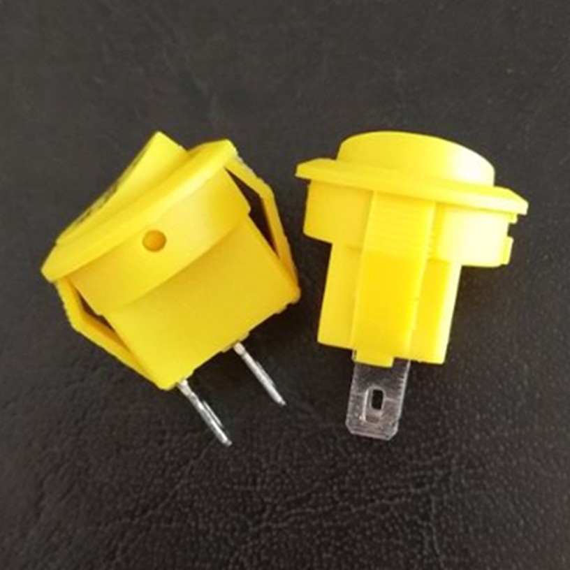 小圆两脚全黄色16.5安装尺寸15口径KCD1系列圆形开关