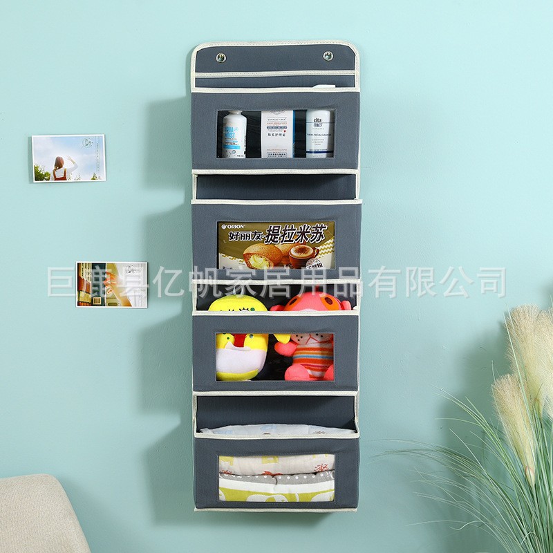 Procesamiento de puerta personalizada bolsa colgante de almacenamiento trasero bolsa de almacenamiento de pared con bolsa de almacenamiento transparente armario armario armario bolsa de almacenamiento