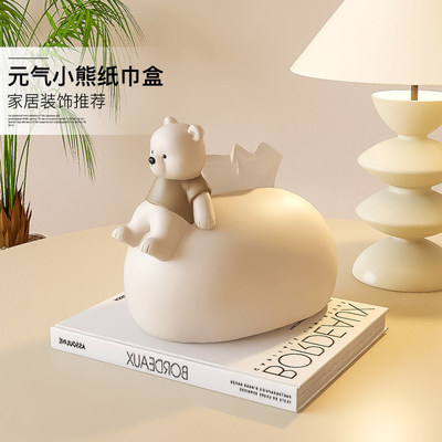 cream household Tissue box Home Furnishing Jewelry table Tissue box Light extravagance Red Bear a living room desktop tea table Napkin