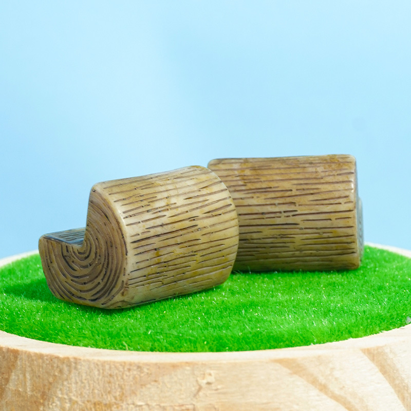 Micro paisaje pequeños escalones casa puente de madera decoración mini decoración de resina decoración jardín de carne timón de barco