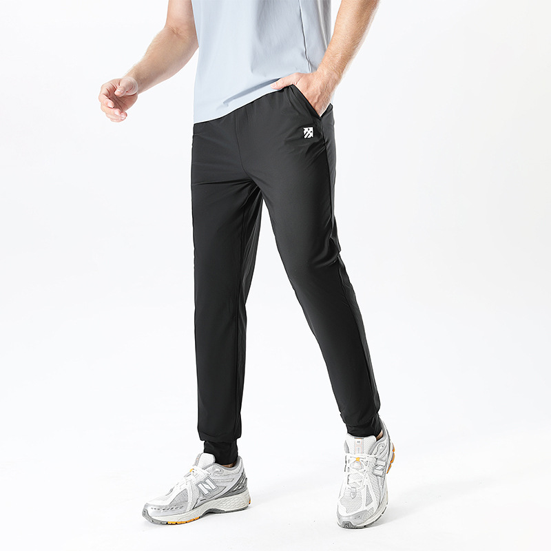 2026 Ice-Feel Casual Men's Sports Pants for Outdoor Running, Versatile Style, Direct Supply from Manufacturer, Ice Silk Trendy Brand