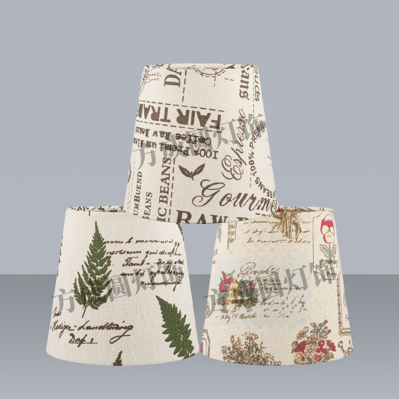 Lámpara de mesa con estampado de lino, pantalla de lámpara, dormitorio de estudio, carcasa de lámpara de cabecera simple, sala de estar de estilo europeo y americano, pantalla de lámpara de pie