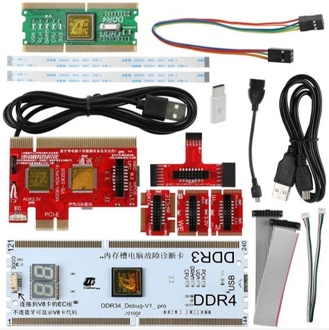 Desktop laptop motherboard Tarjeta de diagnóstico tarjeta de prueba de interfaz de memoria DEBUG \ LPC \ DDR3 \ DDR4