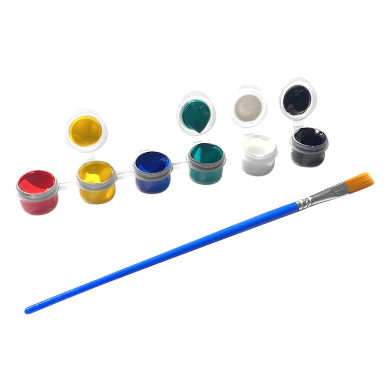 Manufacturer Supplies Kidsren's Acrylic Paint 12 Colors 6 Conjoined Student Art Painting and Coloring Plaster Doll Paint Strips