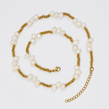 欧美新款不对称天然淡水珍珠项链轻奢高级感时尚手工锁骨链