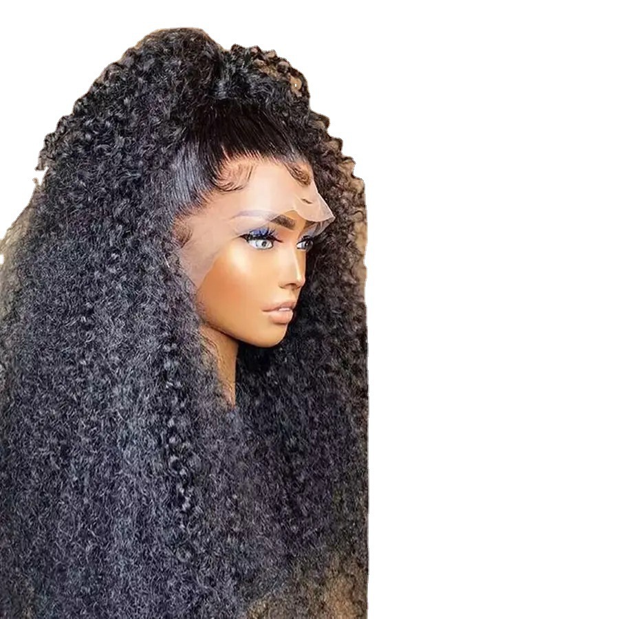Amazon frente peluca de encaje damas africanas pequeñas pellizcas negras largas rizadas en la mitad de toda la peluca wig