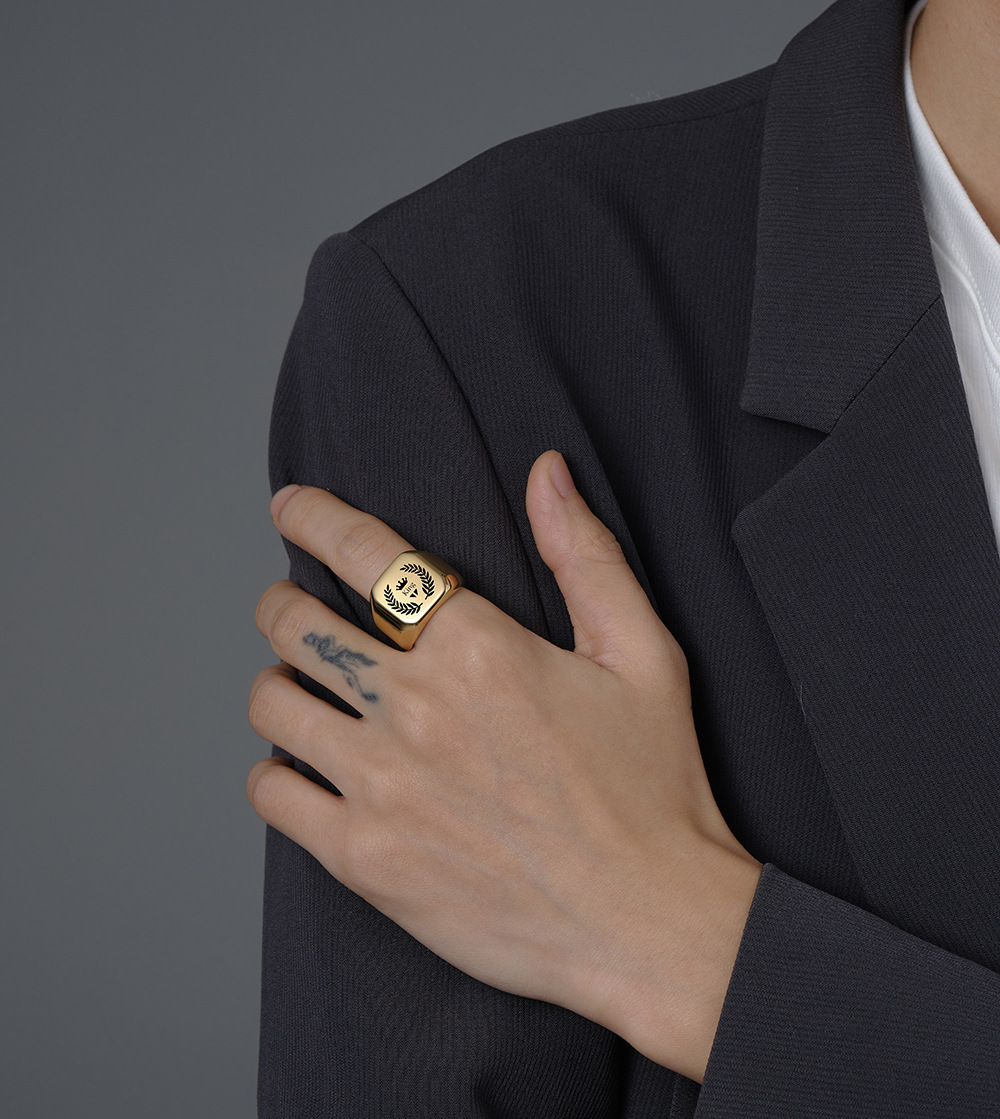 17g Weight Rings Classification 5, 6, 7 Ring Size 1 Piece Quantity Party, Street Occasion Titanium Steel Material Solid Color Pattern All Seasons Season Men's Gender Plating Design Hip-Hop, Simple Style Style Hip-Hop Simple Style Solid Color Titanium Steel Plating Men's Rings Men Band Rings 5