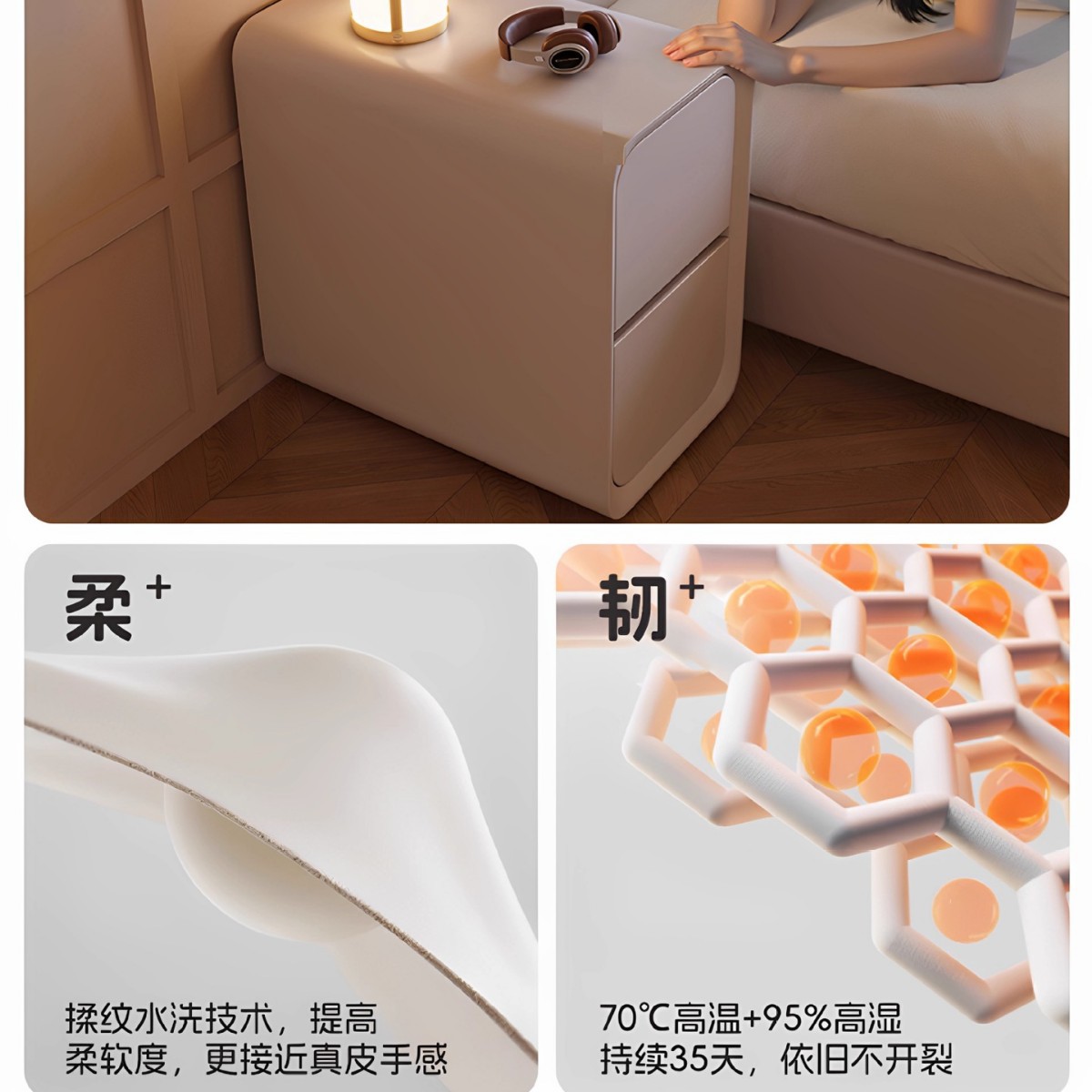 Mesa de cabecera pequeña de lujo doméstico dormitorio armario de almacenamiento de madera maciza al lado de la cama gabinete de hendidura ultra estrecha 2025 nuevo estante de almacenamiento
