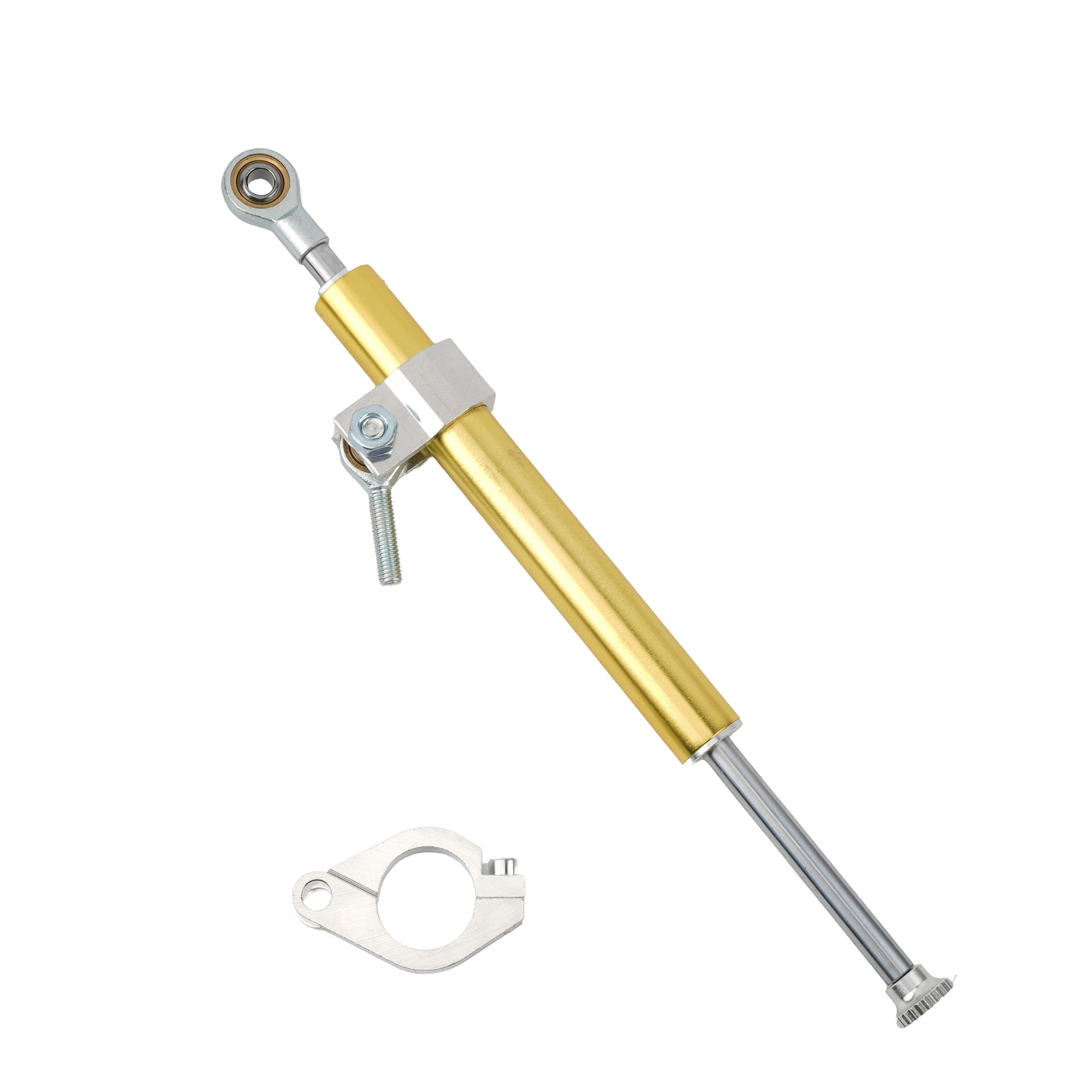 Motorcycle Accessories Steering Damper Handlebar Anti-Sway Shock Absorber Riding Control Steering Damping Titanium Ruler Modification