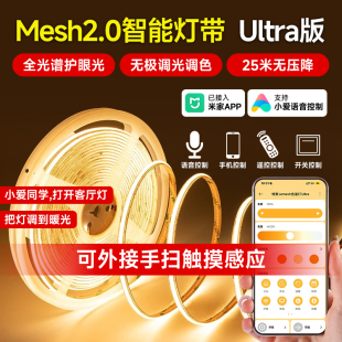 Был подключен к Mijia APP Smart cob лампа с голосовым бескрайнего затемнения гостиной с двойным веком и линейной лампой с двухцветной температурой
