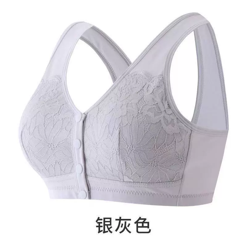 Soft lace comfortable wireless bra for elderly, top with cups, for middle age