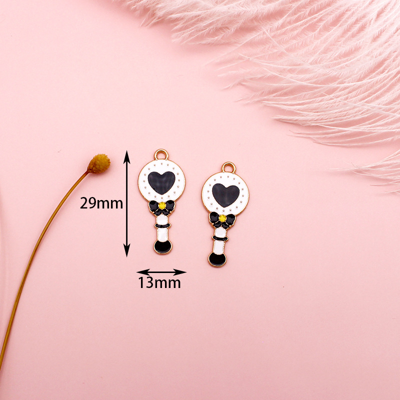 12g Weight Pendant Jewelry Making Type DIY Jewelry Accessories Classification 10 PCS/Package Quantity Alloy Material Color Block Pattern Enamel Design Cute Style 10 PCS/Package Alloy Color Block Pendant 6