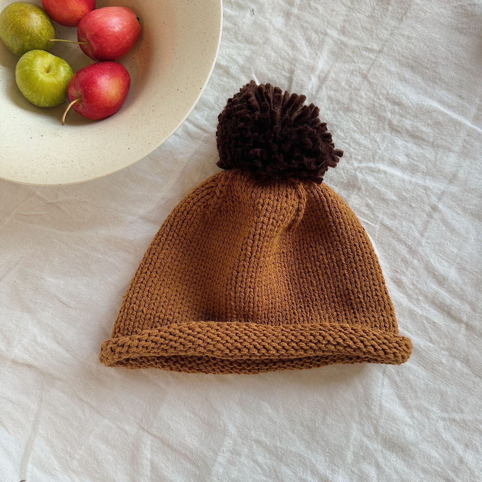 Sugar Pear ropa infantil sombrero para niñas 2024 otoño y invierno nuevo niño lindo sombrero de punto de dibujos animados sombrero de lana bebé