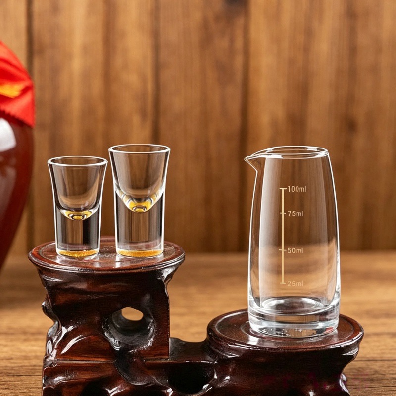 Vidrio grueso separador de licor, set de botella de licor, separador de licor extranjero para restaurantes, decantador de licor tinto 500ml