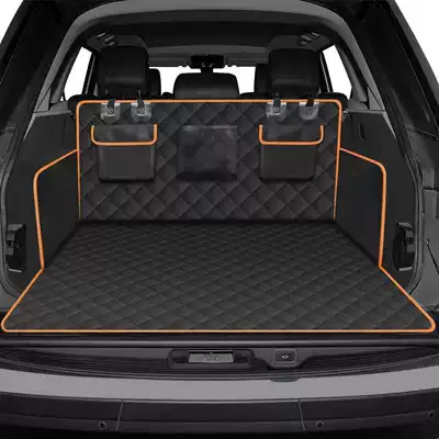 Car pet mat waterproof Trunk Mat - rear-pet-mat-with-orange-trim-180105