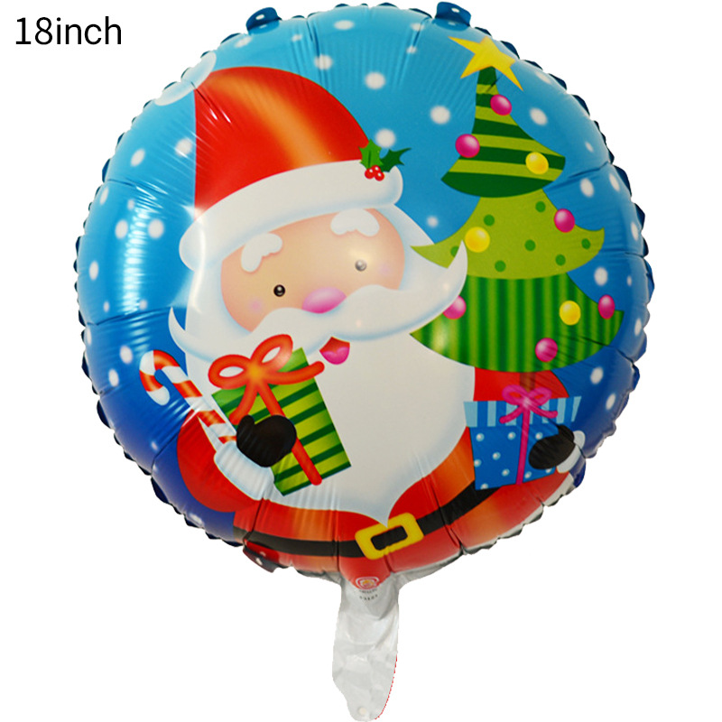 18 pulgadas película de aluminio bola bola globo de Navidad dibujos animados tema de hielo y nieve fiesta noche de Navidad papel de aluminio globo decoración