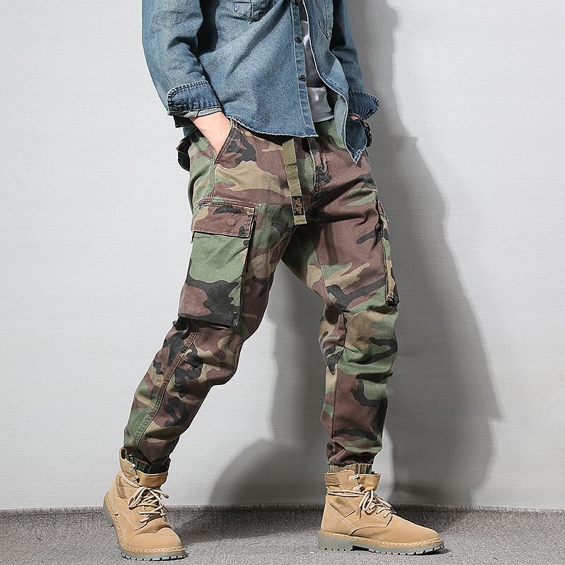 2024 American Style Trendy Multi-Pocket Crane Pants Men's Autumn Loose Camouflage Pants with Long Nose Casual Pants 2024 American Style Trendy Multi-Pocket Crane Pants Men's Autumn Loose Camouflage Pants with Long Nose Casual Pants