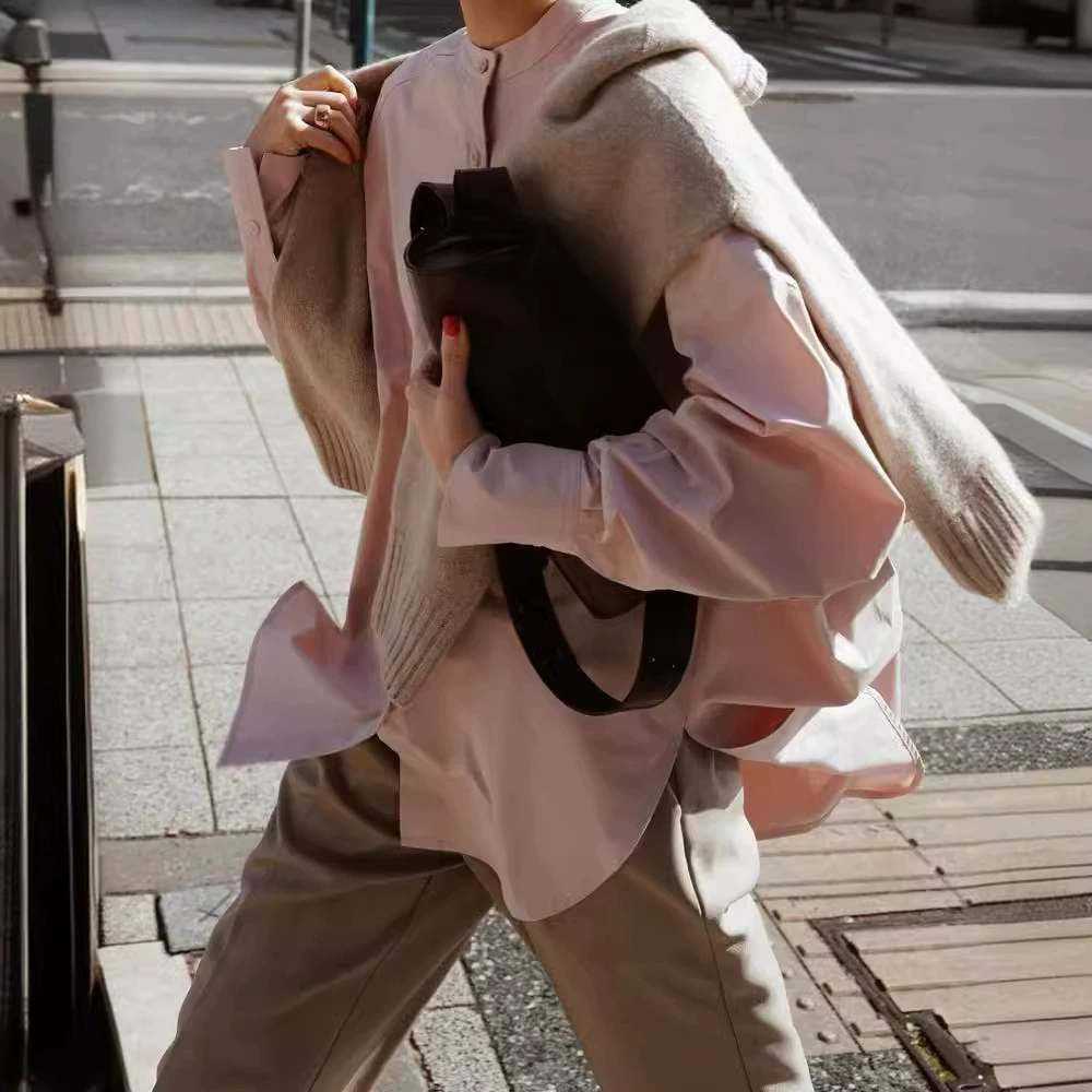 Сухой кран весна-лето новая японская рубашка в стиле блоггера с простым профилем свободный облегающий Повседневный Топ для женщин