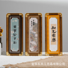 高级感PVC仿铜角字画画框装裱框架相框桌面摆台厂家批发防水卡纸
