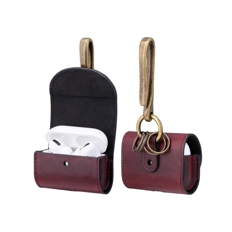 European and American fashion crazy horse leather Bluetooth headset protective cover suitable for AirPods Pro leather case Apple wireless charger European and American fashion crazy horse leather Bluetooth headset protective cover suitable for AirPods Pro leather case Apple wireless charger