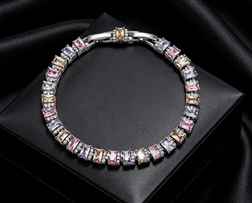 Xuping Europa y los Estados Unidos de moda transfronteriza simplista ins brazalete de aleación de cobre geométrica redonda pequeña pulsera de azúcar al por mayor mujeres