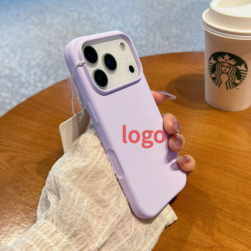 Suitable for Apple 17 Pro Max phone case, 16 Pro new model, 14/15 solid color liquid silicone large hole protective cover Suitable for Apple 17 Pro Max phone case, 16 Pro new model, 14/15 solid color liquid silicone large hole protective cover