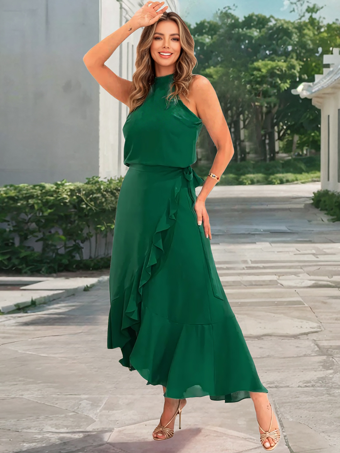 Women Clothing Dress Summer Elegance Elegant Ruffle Irregular Asymmetric Lace up A line Dress 8 Women Clothing Dress Summer Elegance Elegant Ruffle Irregular Asymmetric Lace up A line Dress