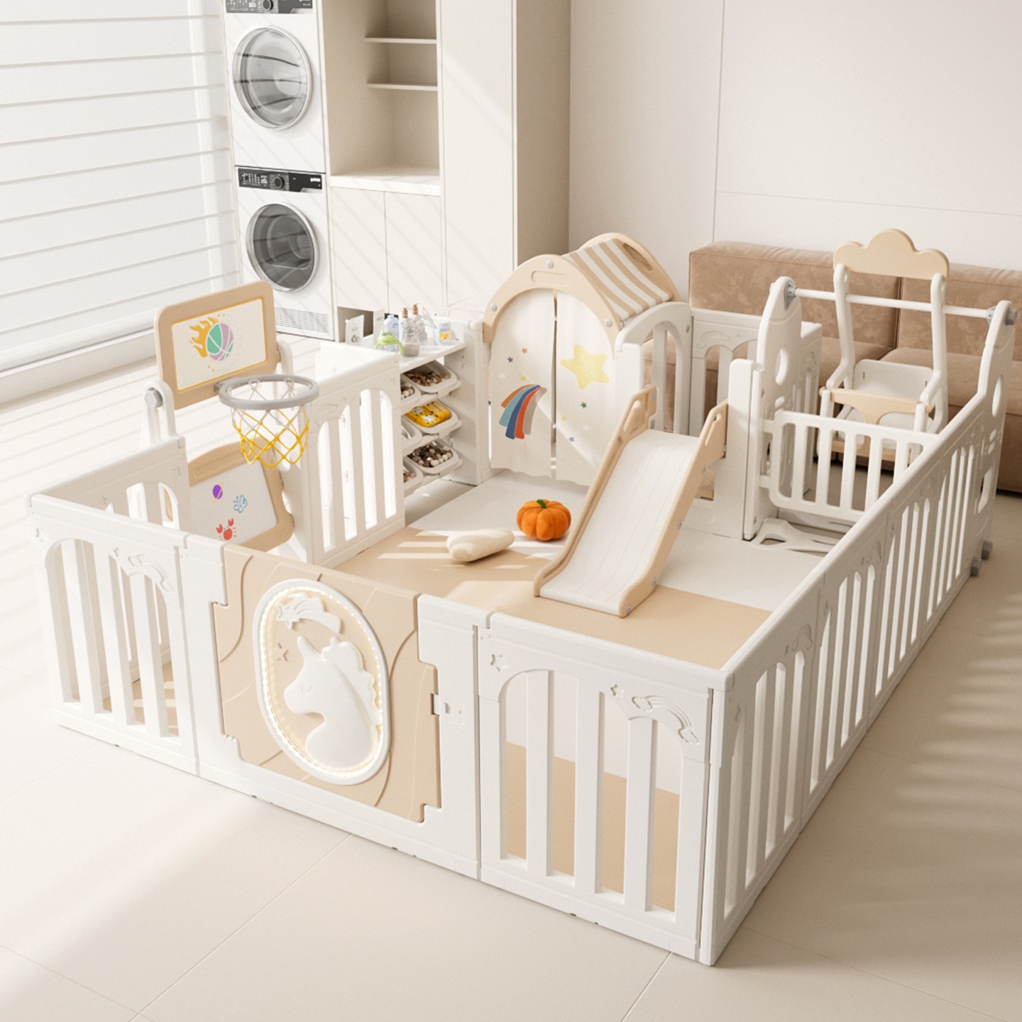 Baby Game Crawling Fence Baby Child Protective Fence Living Room Floor Climbing Mat Indoor Home Paradise