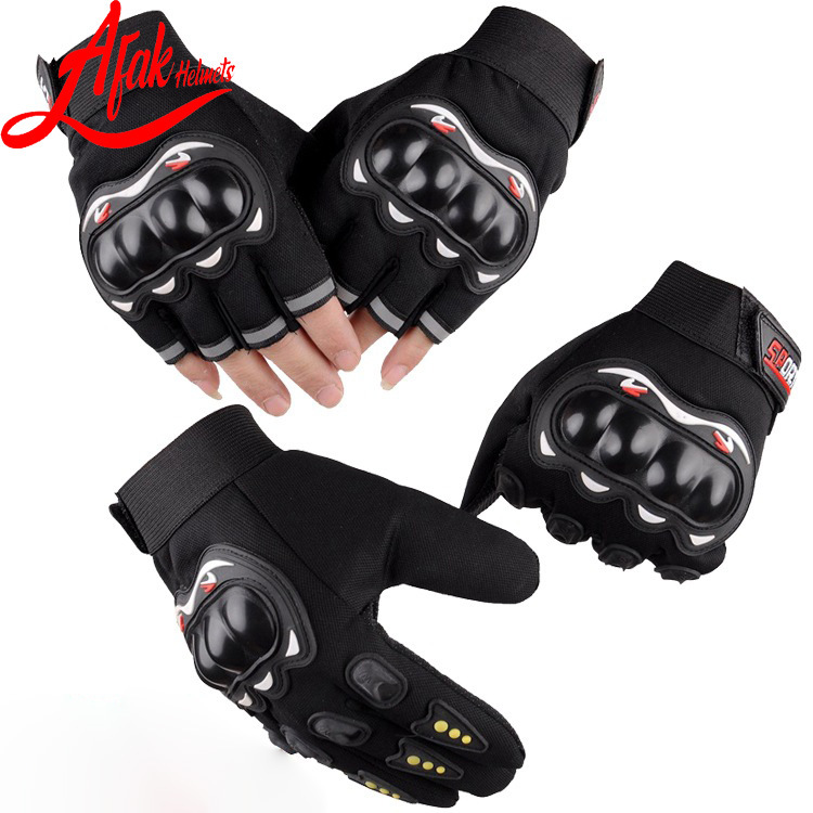 AFAK dedo completo off-road Riding medio dedo guantes de Ciclismo de motocicleta al aire libre cáscara dura protección de la mano guantes de la motocicleta