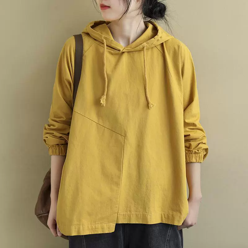 Autumn long-sleeve, hoody, sweatshirt, plus size, drawstring