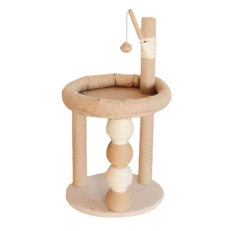 Marco de escalada para gatos, guarida para gatos, columna de agarre para gatos de sisal integrada, cama para gatos, cama para mascotas, tabla de agarre para gatos, sin migajas, árbol para gatos, comercio exterior al por mayor