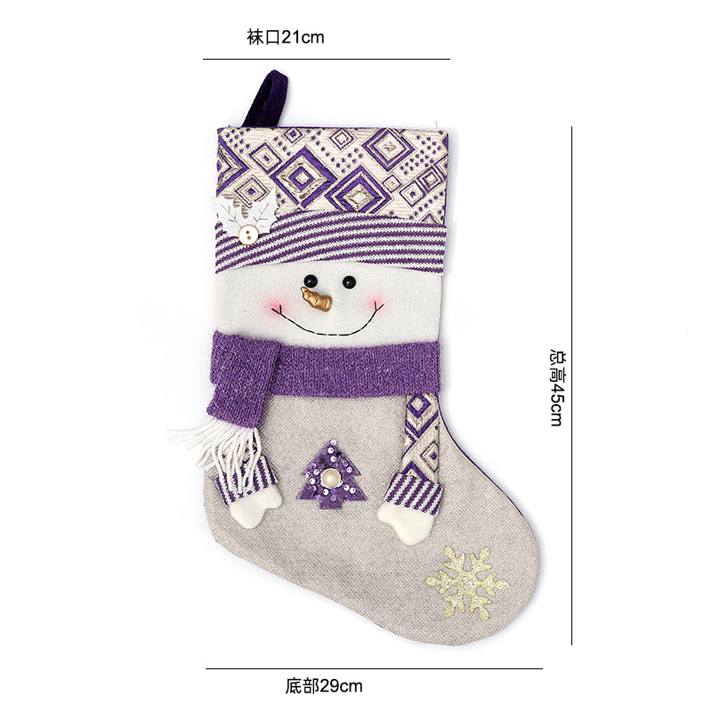 Calcetines de Navidad transfronterizos calcetines de regalo para niños colgantes de árbol de Navidad bolsas de caramelo decoración colgantes de decoración para el hogar de Navidad image 35