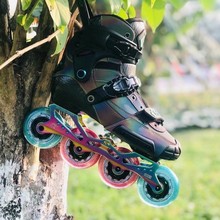新款闪灵轮滑鞋平花花式溜冰鞋刹车旱冰鞋S4儿童成人碳纤酷乐KSJ