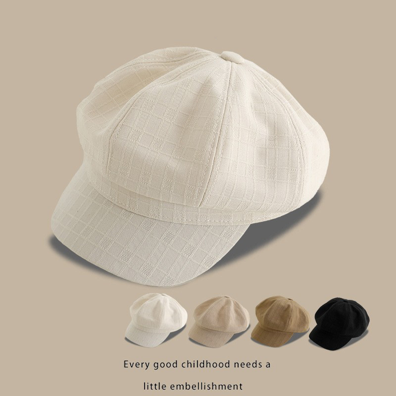 Otoño y invierno nuevo ins gorra de octogono de lengua de pato coreana gorra de invierno para hombres y mujeres gorra de invierno de calabaza de aire universal