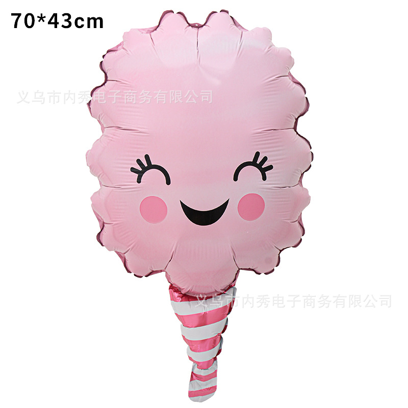 Cono de helado caramelo especial en forma de globo de película de aluminio globo helado modelado fiesta decoración de verano papel de aluminio niños