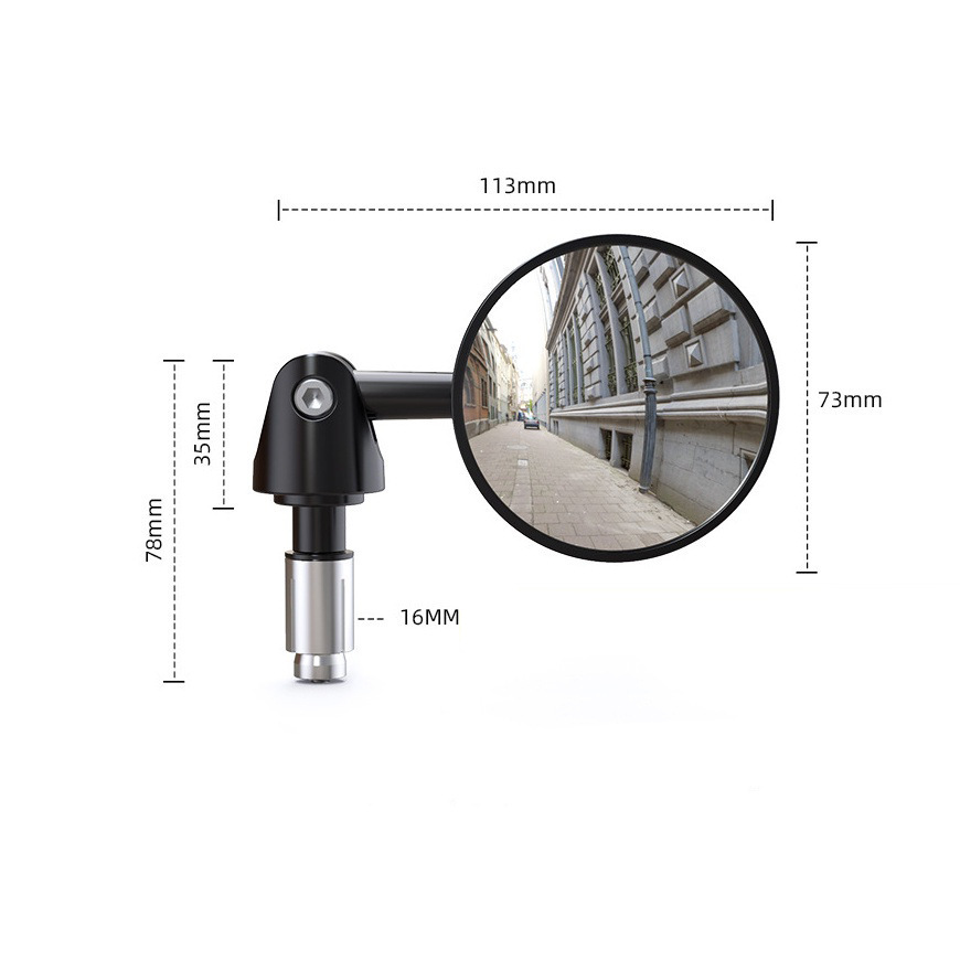 Rearview Mirror Rearview Mirror Round Folding Car Reflector Retro Motorcycle Modified Handlebar Adjustment Aluminum Alloy