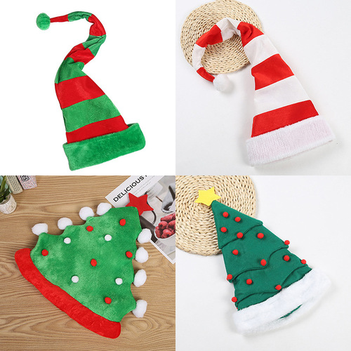 Cross-border Christmas Hat  New Christmas Party Decoration Christmas Gift Ornament Decoration Christmas Adult Hat