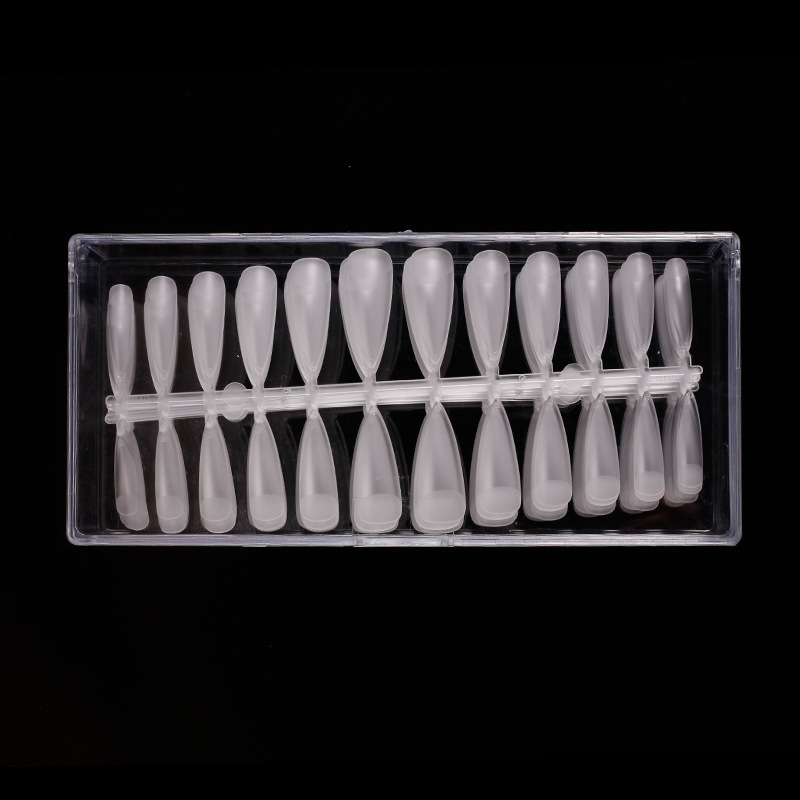 Arte de uñas tallado libre esmalte de uñas trapezoidal gota de agua almendra esmerilado pasta completa media pasta extensión 504 ultra-Delgado esmalte de uñas sin costuras