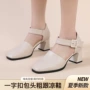 包头新款一字中空高跟鞋